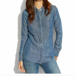 Lucky Brand Tuxedo Style Chambray Button Down